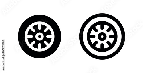 Ladder icon set. Access and elevated work equipment symbol.