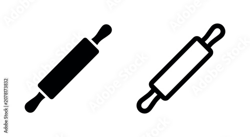 Cuadro en lienzo Rolling pin icon, baking and pastry tool symbol