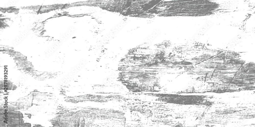 Obraz premium Abstract textured artistic smear for graphic design base. Overlay to create interesting effect and depth. Black isolated on white. Stacked grey textured brush strokes on white background