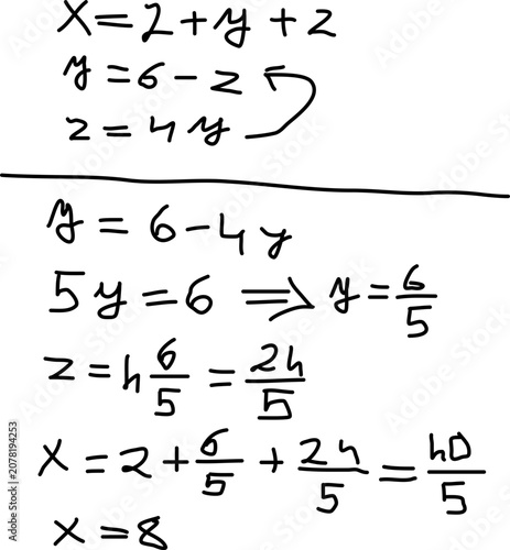 Solving equation system