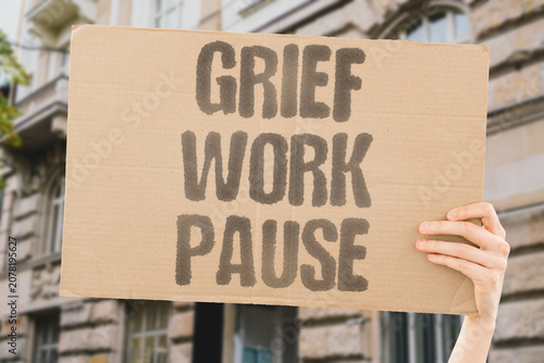 Cuadro en lienzo "Grief work pause" Mourning requires temporary cessation of labor