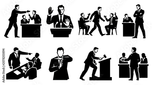 Konstfotografi Courtroom legal debate, judge, lawyer, witness, argument, justice, law, courtroo