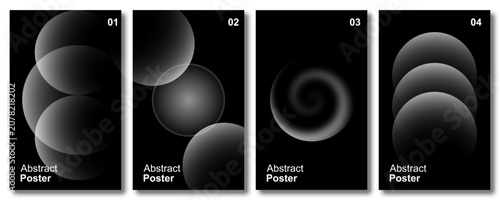Abstract Crescent Moon Gradient Digital Background Illustration POATER COLLECTION