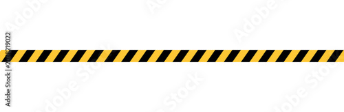Warning Black and Yellow Caution Tape Vector Set, Realistic Safety Barrier Ribbons, Do Not Enter Warning Stripe Lines, Seamless Pattern, Isolated Vector Illustration