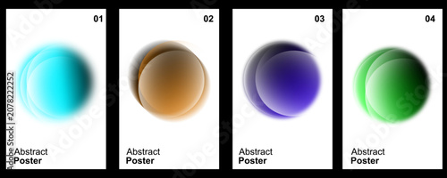 Abstract  Gradient Sphere poster collection.