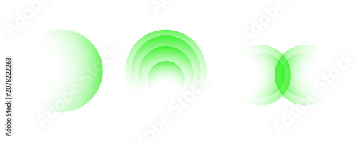 round gradient transparent sphere bundle collection 