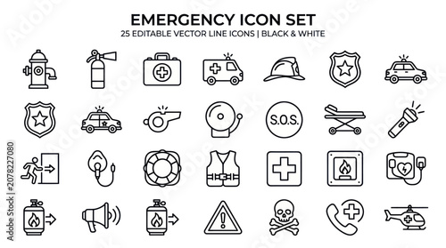 Konstfotografi Emergency responders react quickly to rescue people in distress signals