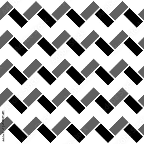 Zigzag blocks background. Herringbone wallpaper. Seamless surface pattern with repeated rectangular tiles. Classic geometric ornament. Slabs abstract. Digital paper, textile print, page fill. Vector.