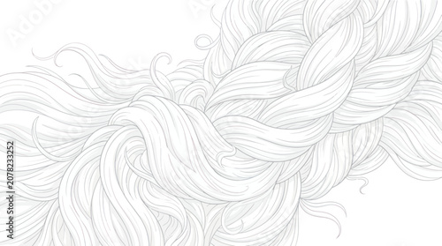 Vászonkép Detailed illustration of a rope.