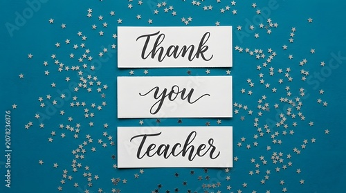 Thank you teacher appreciation cards with stars