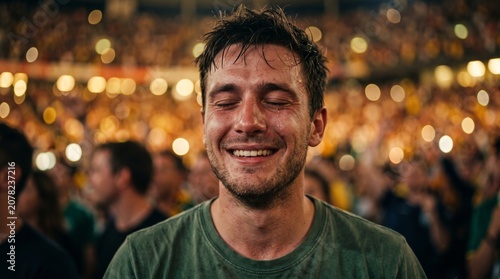 Man Crying Tears of Joy Cheering at Soccer Championship Final 2026 soccer world championship tournament