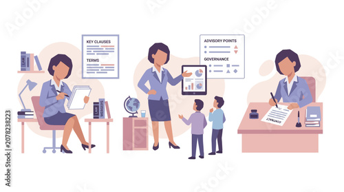 Foto Teacher instructing students in classroom scenes, education, learning, and administration