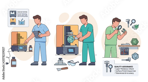 3D Printing Process: Design, Fabrication, and Quality Control