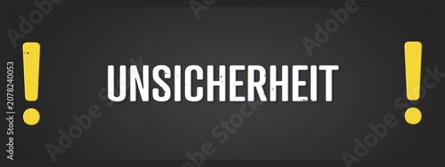 фотографія Unsicherheit (uncertainty) - A blackboard illustration with white text