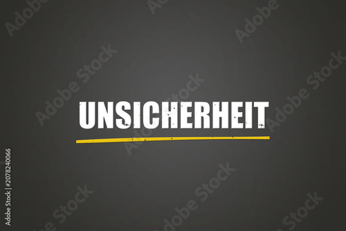 фотографія Unsicherheit (uncertainty) - A blackboard with white text.