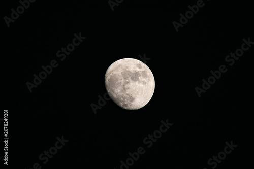 Vászonkép Beijing, China - May 27 2026: Detailed close-up of a gibbous moon in the night s