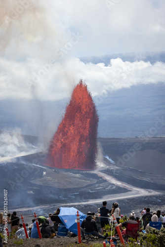 Lava Fountain from Kilauea Volcano on the Big Island of Hawaii