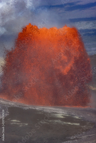 Lava Fountain from Kilauea Volcano on the Big Island of Hawaii