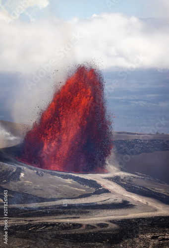 Lava Fountain from Kilauea Volcano on the Big Island of Hawaii