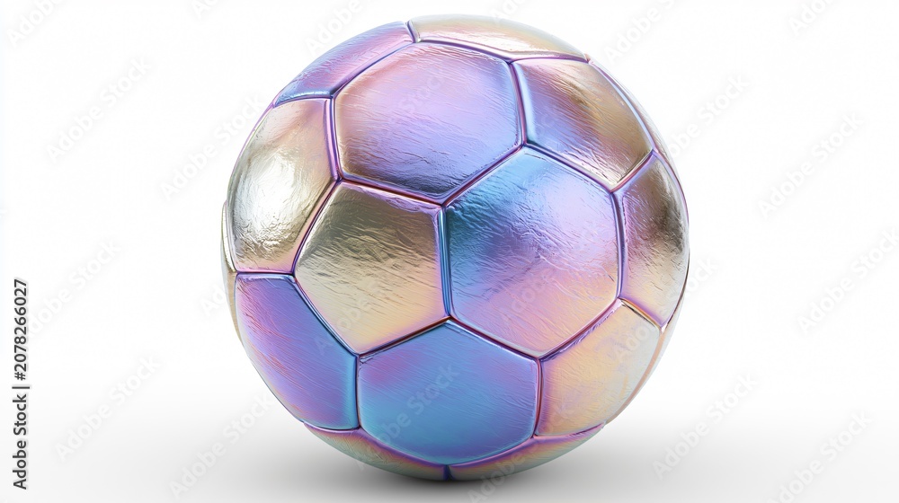 Naklejka premium Durable Soccer Ball Isolated on White Background - Soft Colour