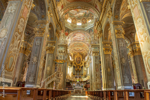 Interior of the Basilica of San Biagio in Finalborgo