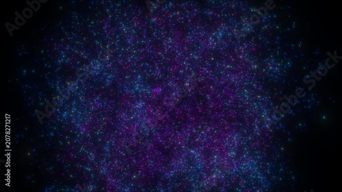 4K Blue Purple Particle Energy Burst Background Animation, Glowing Neon Light Explosion with Sparkling Particles for Motion Graphics, Overlays and Intros