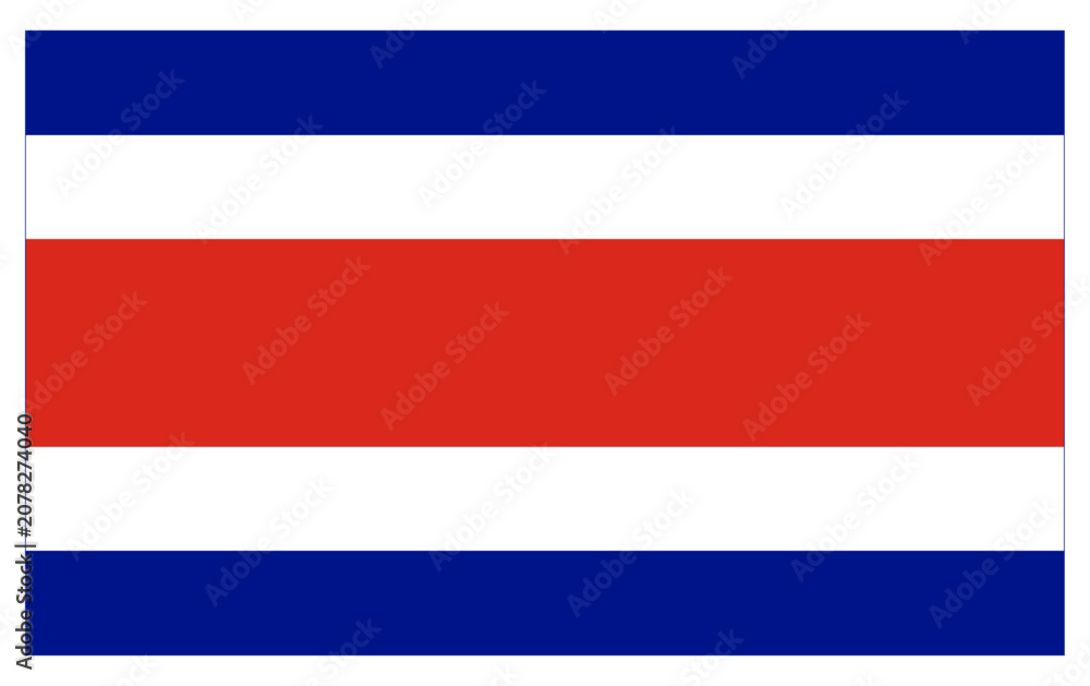 Fototapeta premium Rectangle Costa Rica Flag American Country