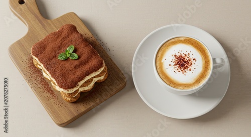 Delicious Tiramisu and Cappuccino: Gourmet Dessert and Coffee Pairing