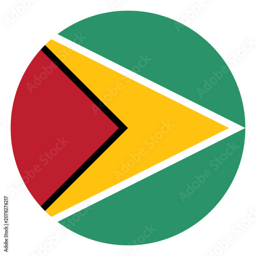 Circle Guyana Flag American Country