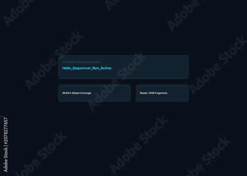 Biotech DNA Sequencing Metrics Dashboard UI and Genomics Data Analytics Interface