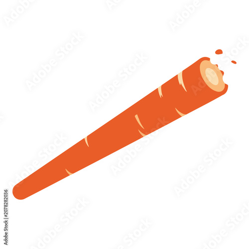 Tableau sur toile Freshly Cut Carrot Top with Splashing Juice.