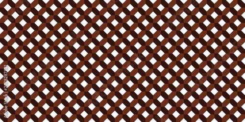 Dark chocolate brown diamond grid pattern background. Deep coffee-coloured lattice texture for upscale branding, luxury packaging, and warm decor.