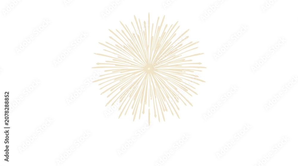 Obraz premium Minimalist vector illustration of a stylized sunburst graphic with sharp radiating lines isolated on a deep solid black background element