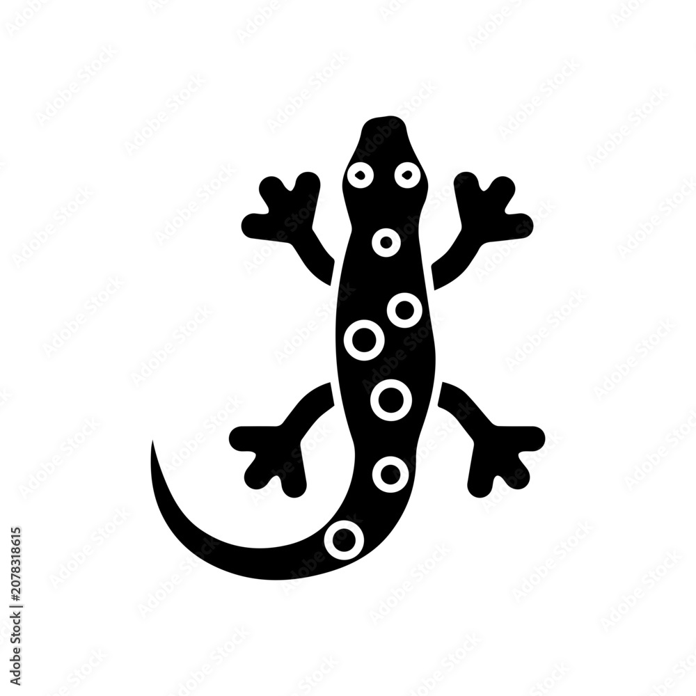 Naklejka premium Spotted lizard icon