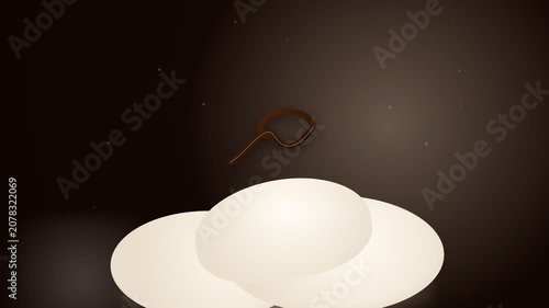 Minimalist Modern White Bowl Sink with Dark Wall Background.