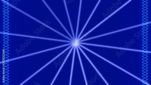 Dynamic Abstract Radial Light Burst Motion Backgrounds in Green Red and Blue.