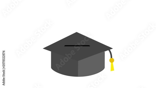 Gold dollar coin dropping into a graduation cap slot on white and green screen backgrounds, representing tuition savings.