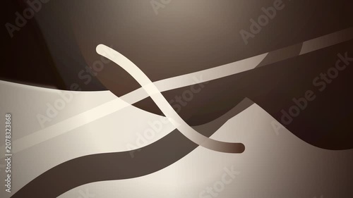 Abstract Motion Graphics Featuring Intersecting Light Streaks and Fluid Dark Shapes.