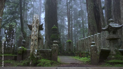 Misty Okunoin of Mount Koya – Samurai Warlords’ Mausoleums in Koya Town, Wakayama Prefecture  　「霧が立ちこめる高野山奥之院・戦国武将石田三成墓所」和歌山県高野町