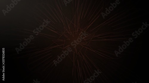 Abstract Dark Background with Glowing Geometric Starburst Light Rays.