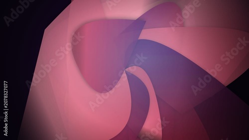 Abstract Motion Graphics Featuring Swirling Pink and Purple Geometric Shapes.