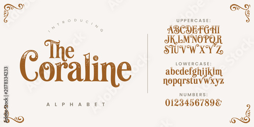 Fotografija The Coraline whimsical fairytale display font with magical swashes and vintage c