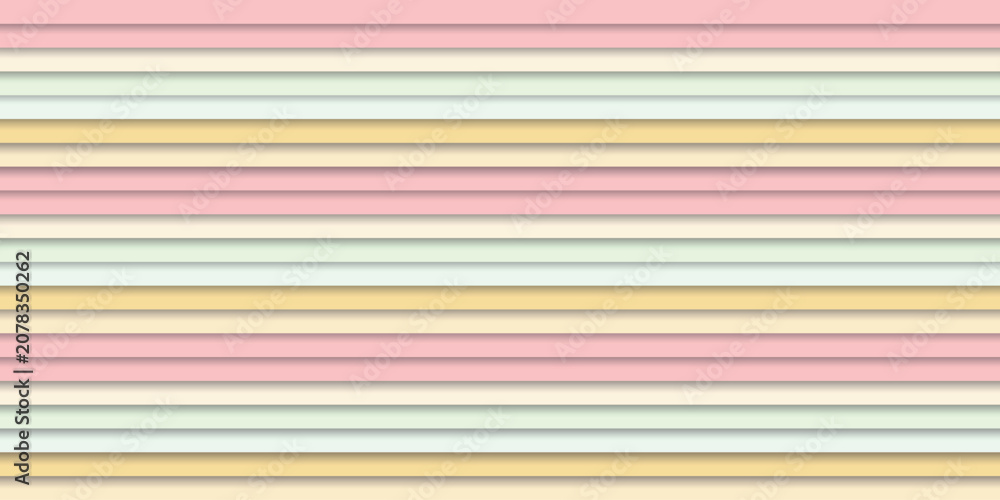Naklejka premium Soft Pastel Horizontal Striped Pattern Background