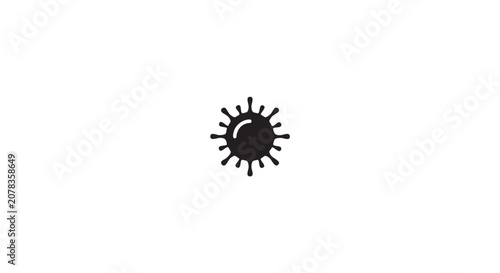 Foto black vector icon virus disease infection concept symbol