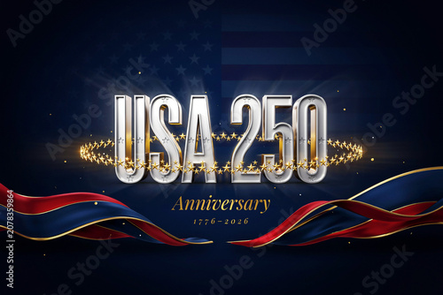USA 250th Anniversary, Patriotic Celebration, American Independence Day, Star-Spangled Banner