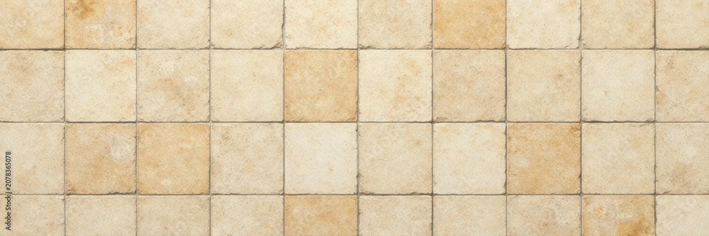 Fototapeta premium Beige stone tiles, repeating pattern Natural, rustic backdrop , stone tile, tile pattern