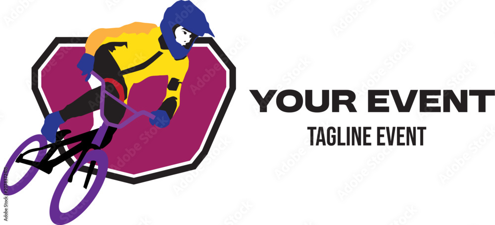 Obraz premium Print, BMX, BMX Racing, vector