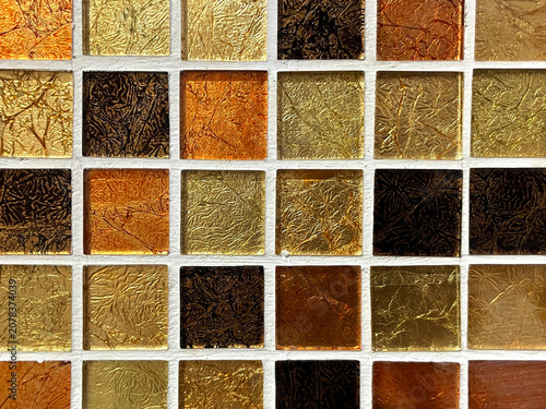 gold mosaic pattern texture background