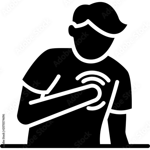 Konstfotografi Solid Fill Chest Pain Icon