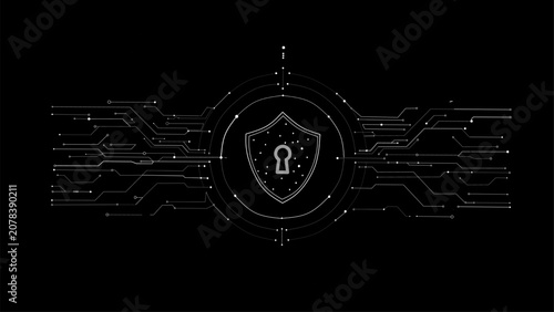 Cyber Shield Technology Security Background